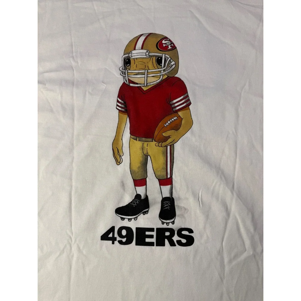Bad Bunny x NFL San Francisco 49ers Cream Graphic T-Shirt Mens Large Limited - Picture 1 of 7